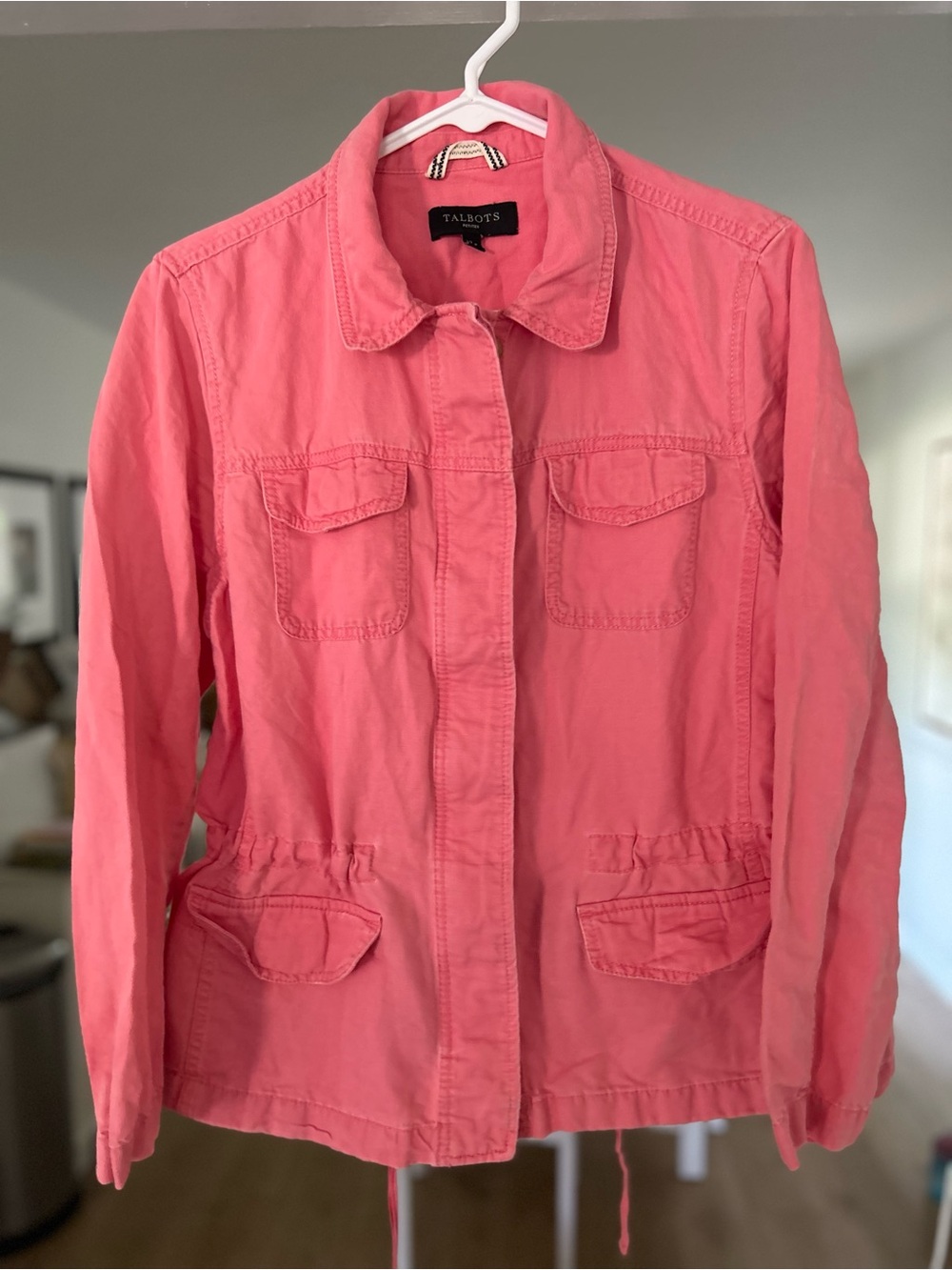 Talbots Coral-Pink Utility Jacket